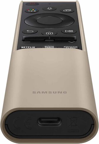 SAMSUNG SolarCell Remote, Solar Powered, Self-Charging TV Remote Control, USB-C Rechargeable, Made of Recycled Materials, VG-TM2180ES/ZA, Black in Saudi Arabia