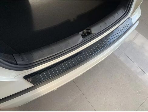 Beautost Fit for Nissan Kicks 2024 2023 2022 2021 Rear Outside Bumper Sill Plate Guard Cover Trim (Carbon Fiber Black) in Saudi Arabia