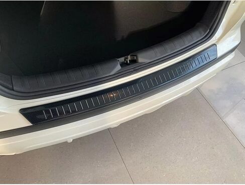 Beautost Fit for Nissan Kicks 2024 2023 2022 2021 Rear Outside Bumper Sill Plate Guard Cover Trim (Carbon Fiber Black) in Saudi Arabia