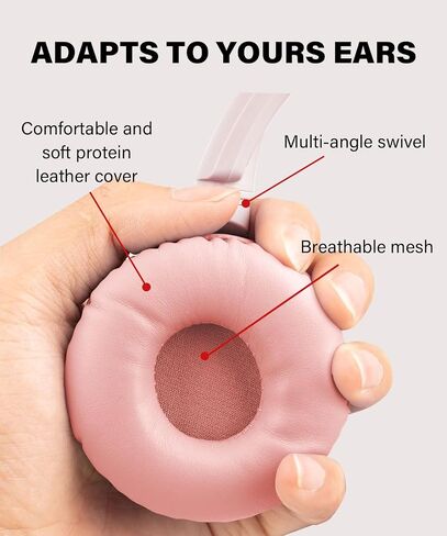 On-Ear Headphones Wireless Bluetooth with Lightweight Foldable Design, 20H Playtime & Bluetooth 5.3, Built-in HD Mic， LED Lights, Micro SD/TF Slot for Office Travel, Black Q9 in Saudi Arabia