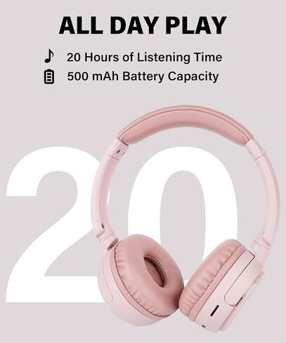 On-Ear Headphones Wireless Bluetooth with Lightweight Foldable Design, 20H Playtime & Bluetooth 5.3, Built-in HD Mic， LED Lights, Micro SD/TF Slot for Office Travel, Black Q9 in Saudi Arabia