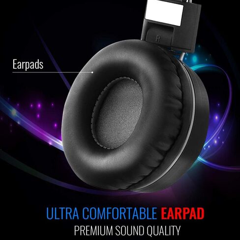 سماعات رأس سونيتوم للأطفال مع ميكروفون، سماعات رأس سلكية مع التحكم في مستوى الصوت للهاتف المحمول للكمبيوتر، سماعات على الأذن للمدرسة، قابلة للطي/قابلة للتعديل، سلك خالٍ من التشابك بطول 1.5 متر، مقبس 3.5 ملم in Kuwait