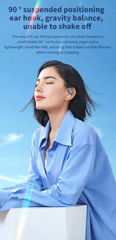 Ultra-long standby over-ear wireless bluetooth headset, universal mobile phone, computer, sports, car wireless bluetooth headset, sports bluetooth headset (white) in Saudi Arabia