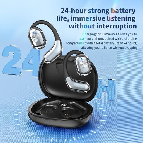 Ultra-long standby over-ear wireless bluetooth headset, universal mobile phone, computer, sports, car wireless bluetooth headset, sports bluetooth headset (white) in Saudi Arabia