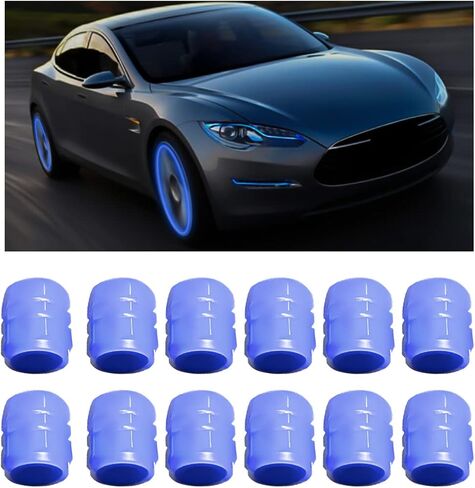 أغطية جذعية صمام الإطارات للسيارة، 12 قطعة غطاء أغطية هوائية للإطارات الليلية، غطاء جذعي صمام عجلة تلقائي مضيء، ملحقات السيارة عالمية للسيارة والشاحنات وسيارات الدفع الرباعي والدراجات النارية والدراجة (أصفر) in Kuwait