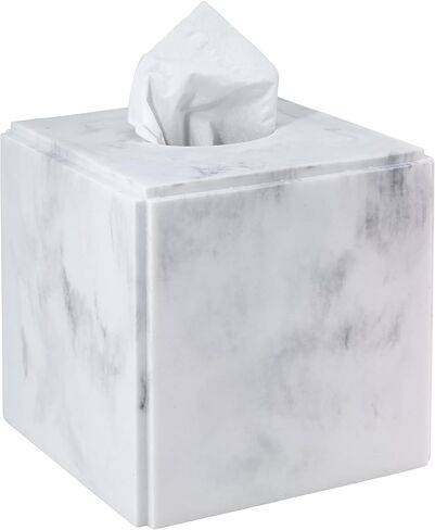 Avanti Linens - Covered Jar, Multipurpose, Home Décor, Marble Inspired Bathroom Décor (Catania Collection),Gray in Saudi Arabia