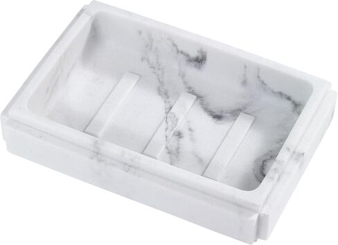 Avanti Linens - Covered Jar, Multipurpose, Home Décor, Marble Inspired Bathroom Décor (Catania Collection),Gray in Saudi Arabia