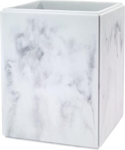Avanti Linens - Covered Jar, Multipurpose, Home Décor, Marble Inspired Bathroom Décor (Catania Collection),Gray in Saudi Arabia