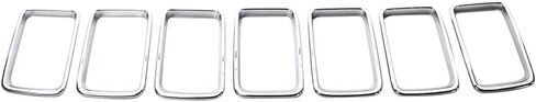 7PCS Front Grill Inserts Grille Cover Trim, Front Grill Rings Grille Inserts Cover Trim Kit, Compatible with Jeep Grand Cherokee 2014-2016, Chrome in Saudi Arabia