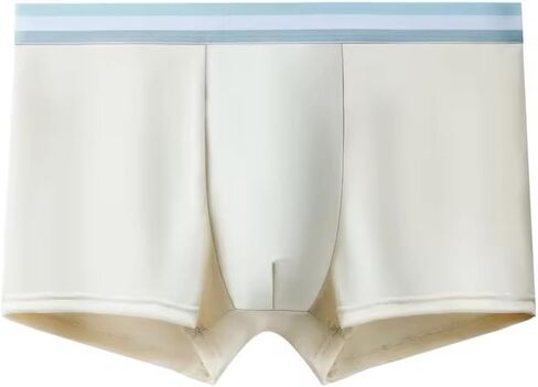 Seamless Thin Boxer Briefs for Men, Breathable Ice Silk Shortleg Trunk Quick Dry - 3Pack in Saudi Arabia