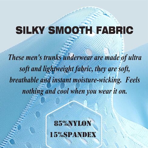Men's Underwear Silky Smooth Boxer Briefs Breathable Trunks Boxer Briefs Underwear with Separate Pouch in Saudi Arabia