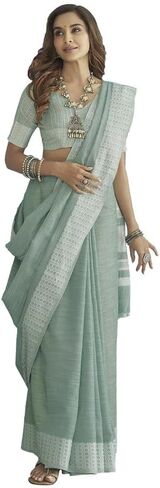 ساري حريمي منسوج ذاتيًا من القطن والجاكار مع قطعة بلوزة غير مخيطة in Kuwait