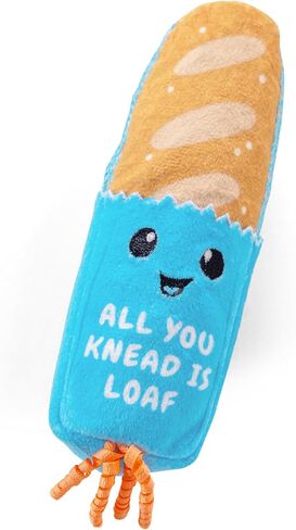 Catstages Loaf Kicker Catnip Toy and Dental Toy for Cats Bread Themed Funny Catnip Stuffed Kicker Toy, Tan in Saudi Arabia