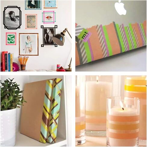 Aphlos [36 Rolls] 0.5cm/ 0.2 inch Wide 10 feet Long Colorful Washi Tapes Assorted Pure Colors, DIY Planner Craft Tape Paper Decor Scrapbooking Sticker Masking Paper Decoration, Gift Wrapping in Saudi Arabia
