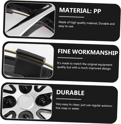 14 غطاء العجلة Hupcaps 15 بوصة Hubcaps Car Hub Caps قطع غيار السيارات ديكور أسود قبعات الإطارات الخارجية Hubcaps ديكور السيارات Hubcap عجلة المحاكاة العالمية لتدوير غطاء حلقة الصلب in Saudi Arabia