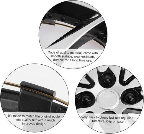 14 غطاء العجلة Hupcaps 15 بوصة Hubcaps Car Hub Caps قطع غيار السيارات ديكور أسود قبعات الإطارات الخارجية Hubcaps ديكور السيارات Hubcap عجلة المحاكاة العالمية لتدوير غطاء حلقة الصلب in Saudi Arabia