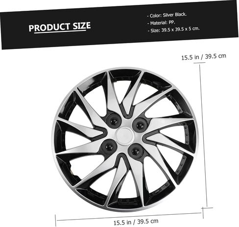 14 غطاء العجلة Hupcaps 15 بوصة Hubcaps Car Hub Caps قطع غيار السيارات ديكور أسود قبعات الإطارات الخارجية Hubcaps ديكور السيارات Hubcap عجلة المحاكاة العالمية لتدوير غطاء حلقة الصلب in Saudi Arabia