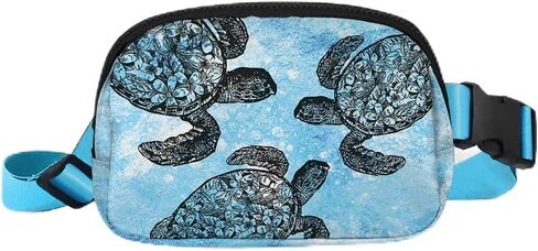 WIRESTER Unisex Waist Belt Bag with Adjustable Strap, Fashionable Crossbody Fanny Pack Bag For Travel Running Hiking - Ocean Sea Turtles in Saudi Arabia