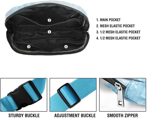 WIRESTER Unisex Waist Belt Bag with Adjustable Strap, Fashionable Crossbody Fanny Pack Bag For Travel Running Hiking - Ocean Sea Turtles in Saudi Arabia