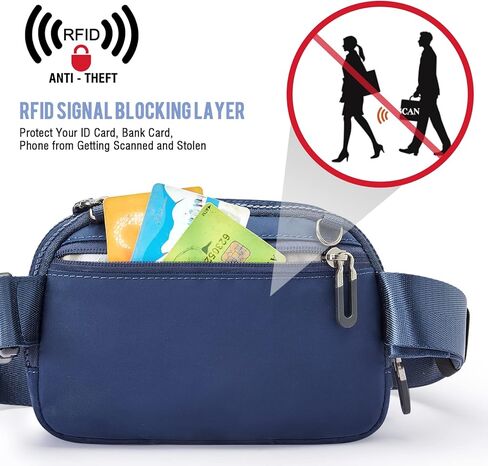 Newshows Fanny Pack مع حقيبة صغيرة للنساء والرجال، حقائب خصر أنيقة بخاصية حجب RFID وحقيبة بوم كاجوال للاستخدام في الهواء الطلق والسفر والمشي لمسافات طويلة وركوب الدراجات والجري (وردي) in Kuwait