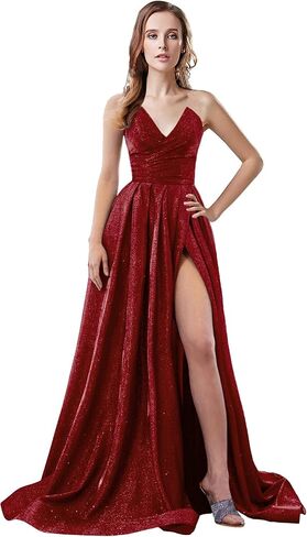 Women's Prom Dress Long 2024 Sexy V Meck Evening Dress A Line Military Ball Gown Party Dresses in Saudi Arabia