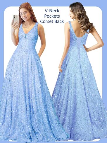 Women's Prom Dress Long 2024 Sexy V Meck Evening Dress A Line Military Ball Gown Party Dresses in Saudi Arabia