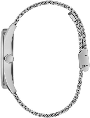 GUESS Mens Dress Multifunction 42mm Watch – Silver-Tone Stainless Steel Case with Silver Skeleton Dial & Mesh Bracelet in Saudi Arabia