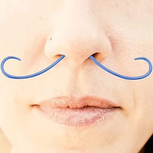 14G Septum Piercing Mustache Nose Ring 316L Surgical Steel PVD Plated Mustache Septum Piercing Jewelry for Women Men in Saudi Arabia