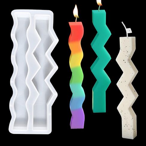 Silicone Candle Molds, Unique Silicone Resin Mold for Pillar Aromatherapy Candle Soap Wax Making, Epoxy Casting Mold for DIY Resin Clay Craft Art Supplies Home Decoration in Saudi Arabia