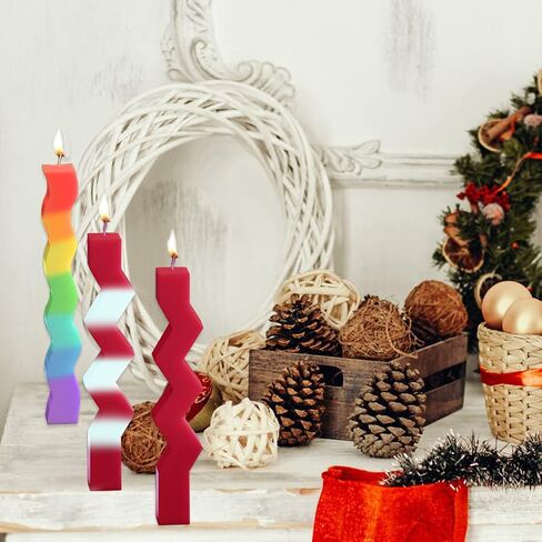 Silicone Candle Molds, Unique Silicone Resin Mold for Pillar Aromatherapy Candle Soap Wax Making, Epoxy Casting Mold for DIY Resin Clay Craft Art Supplies Home Decoration in Saudi Arabia
