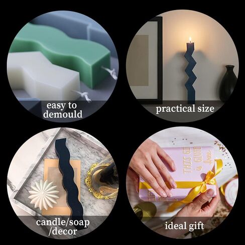 Silicone Candle Molds, Unique Silicone Resin Mold for Pillar Aromatherapy Candle Soap Wax Making, Epoxy Casting Mold for DIY Resin Clay Craft Art Supplies Home Decoration in Saudi Arabia