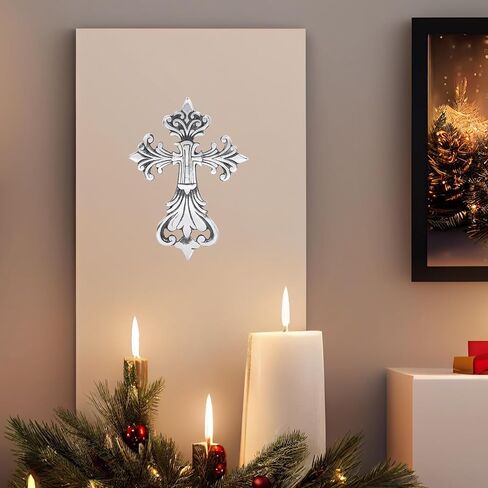 Castleore Easy Wall Hanging Home Decor Religious Christian Crosses for Wall | Best for Home, Office and As Gift |Size L 8.8 W 6 Inch | (Blue Antique) in Saudi Arabia