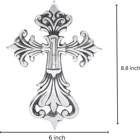 Castleore Easy Wall Hanging Home Decor Religious Christian Crosses for Wall | Best for Home, Office and As Gift |Size L 8.8 W 6 Inch | (Blue Antique) in Saudi Arabia