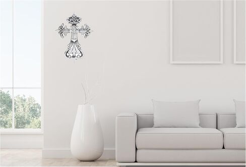 Castleore Easy Wall Hanging Home Decor Religious Christian Crosses for Wall | Best for Home, Office and As Gift |Size L 8.8 W 6 Inch | (Blue Antique) in Saudi Arabia
