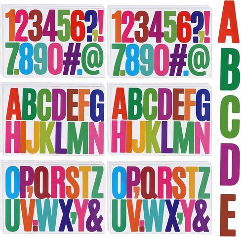 18 Sheets Alphabet Number Stickers, 3 Inch Self Adhesive Vinyl Letters Stickers Waterproof Capital Alphabet Stickers Uppercase Letters for Crafts Mailbox Car Home Decor(Black) in Saudi Arabia