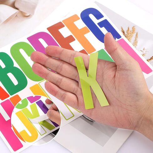 18 Sheets Alphabet Number Stickers, 3 Inch Self Adhesive Vinyl Letters Stickers Waterproof Capital Alphabet Stickers Uppercase Letters for Crafts Mailbox Car Home Decor(Black) in Saudi Arabia