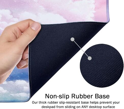 Cute Watercolor Pastel Sky Desk Mat, Cute Cloud Desk Mat, Cute Pink Sky Desk Pad, Sky Desk Mat, Desk Mat Cute, Extended Desk Mat, XXL Gaming Mouse Pad, Extended Mouse Pad, 35.5x15.7inch in Kuwait
