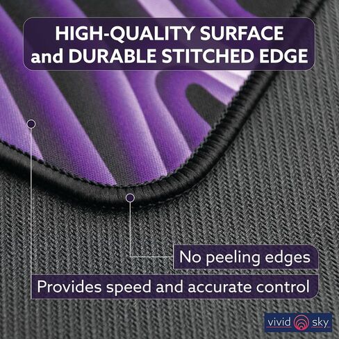Mouse Pad (Flow) with Designer Pattern, Stitched Edge Mouse Pad for Desk, Non-Slip Rubber Base Mousepad, Perfect for Office and Home, Gaming, Wireless & Computer Mouse, 10x8.3 in in Saudi Arabia
