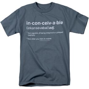 Popfunk Classic Princess Bride Movie Inconceivable Quote T Shirt & Stickers