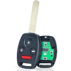 Key Fob Replacement for Honda Accord 2003 2004 2005 2006 2007 4 Buttons 313.8Mhz ID46 Chip Keyless Entry Remote Control Car Key FCC ID: OUCG8D-380H-A, P/N: 35111-SHJ-305