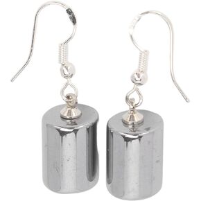 Terahertz Earrings, Cylinder Anxiety Relieve Dredging Meridians Energy Stone Drop Earrings for Women