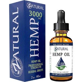 1,500mg Zatural Hemp Oil Drops: Hemp Seed Oil | Rich in Omega 3 & 6 (1,500mg Natural) in Kuwait
