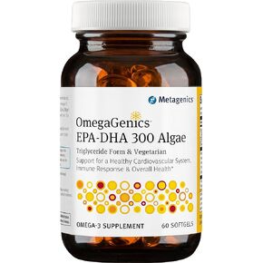 Metagenics OmegaGenics Algae EPA-DHA 300 Dietary Supplement, 60 Count