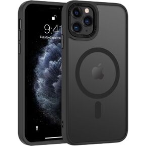 BENTOBEN for iPhone 11 Pro Case [Compatible with Magsafe] Translucent Matte Magnetic iPhone 11 Pro Phone Case Slim Shockproof Bumper Women Men Protective Cases Cover for iPhone 11 Pro 5.8" 2019,Black