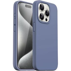 JETech Silicone Case for iPhone 15 Pro Max 6.7-Inch, Silky-Soft Touch Full-Body Protective Phone Case, Shockproof Cover (Black)