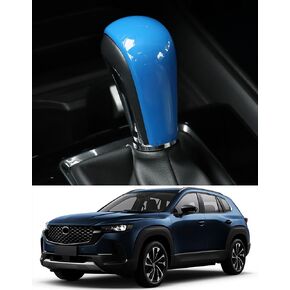 for Mazda CX50 2023 2024 Interior Center Console Gear Shift Knob Cover Gear Panel Cap Trim, Interior Sporty Accessories for 2023 2024 Mazda CX-50 CX 50 (Blue)