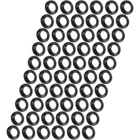 Winding Check Ring, 60PCS Fishing Rod Trim Ring Fishing Rod Building Silicone Elastic Winding Check Dress Ring Fishing Reel Care Accessories(11MM)