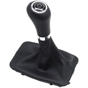 Automatic Gear Shift Boot Knob Lever, Interior Leather Shifter Gaiter Boot Cover Accessories Kit Replacement for Mercedes Benz C E GLK W204 W207 W212 X204 2007 2008 2009 2010 2011 (Black)
