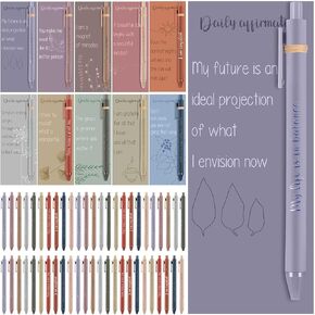 50 Sets Affirmation Pens Gifts Bulk for Women Men Employee Gifts Motivational Quote Ballpoint Pens with Cards for Stress Relief Meditation Self Care Gift for CNA Nurse Week Appreciation Gifts