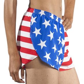 B.O.A Boa Womens Stretch 1" Elite Split Printed Running Short (1001SWP)